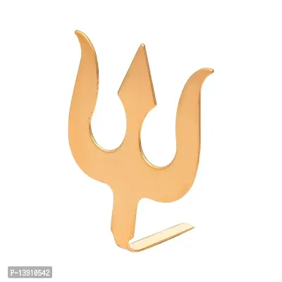 Morir Copper Big Size Lord Shiva''s Mahakal Trishul (???????) Shaped Forehead Tilak Tika Teeka Tool Religious Deity Ornament Pooja Article Daily Usage and Occasionally-thumb0