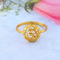 morir Gold Plated Brass Om (aum) Finger Ring Jewelry For Unisex-thumb1