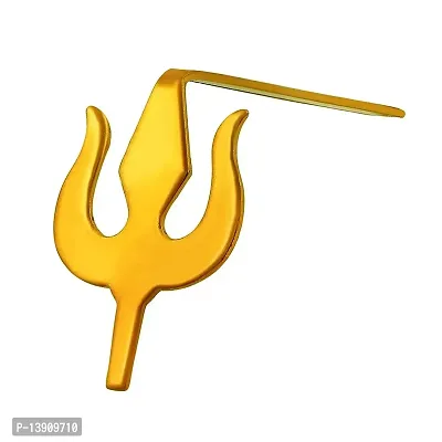 Morir Pack of 10 Golden Spiritual Charm Forehead Tilak/Teeka Puja Tool Hindu Deity Ornaments for Men Women Teen Girls Kids (Small Size)-thumb3