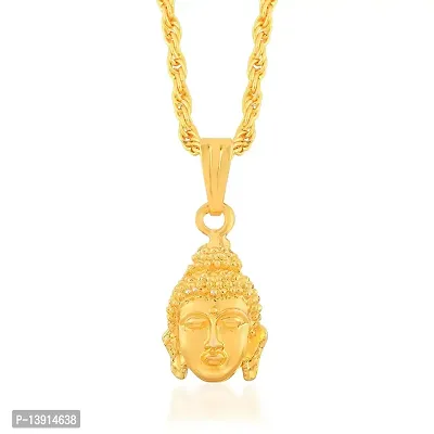 AFH Lord Buddha Face Religious Buddhist Locket with Blue Cord Chain Pendant  For Men,Women