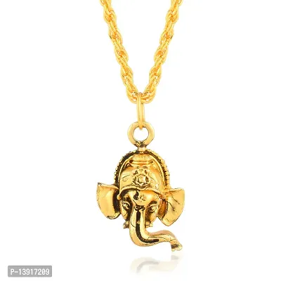 Memoir Brass Antique finish Goldplated Ganpati Lord Ganesha Pendant Spiritual  Jewellery – kunjika creaction – Live your style