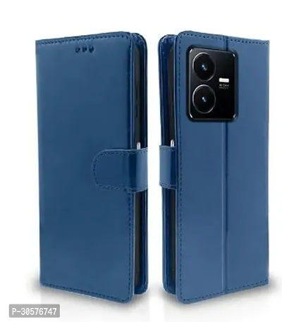 Cover for Vivo Y22 Leather Finish Card Pockets Wallet  Cover