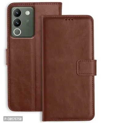 Cover for Vivo Y200 Leather Finish Card Pockets Wallet Cover-thumb0