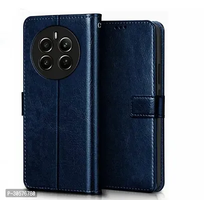 Cover for Realme 12 Pro Leather Finish Card Pockets Wallet Cover