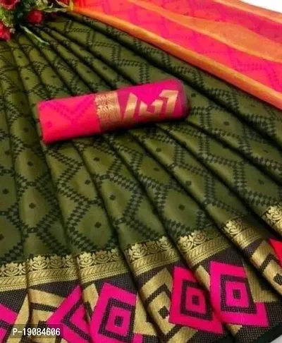 Stylish Kanjiweram Woven Design Saree with Blouse piece For Women-thumb0