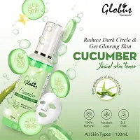 Globus Naturals Cucumber Facial Skin Toner With Goodness Of Aloe Vera Extract 100Ml (Pack Of 2)-thumb1