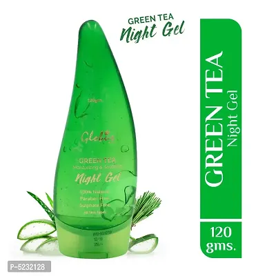 Globus Naturals Green Tea Moisturizing  Soothing Night Gel 100 Gms 100% Natural | Paraben Free | Sls Free | All Skin Types-thumb2