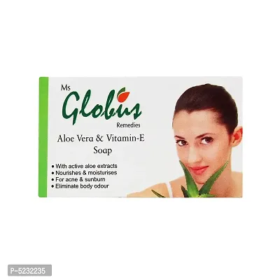Globus Aloe Vera  Vitamin E Soap - 75 Gm (Pack Of 5)-thumb2