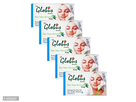 Globus Remedies Tea Tree Skincare Soap, 75 G (Pack Of 5)-thumb0