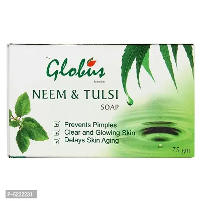 Globus Neem  Tulsi Soap - 75 Gm (Pack Of 4)-thumb2