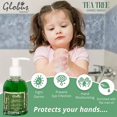 Globus Naturals Tea Tree Liquid Hand Wash With Neem  Aloe Vera (Pack Of 2)-thumb2