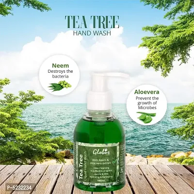 Globus Naturals Tea Tree Liquid Hand Wash With Neem  Aloe Vera (Pack Of 2)-thumb4
