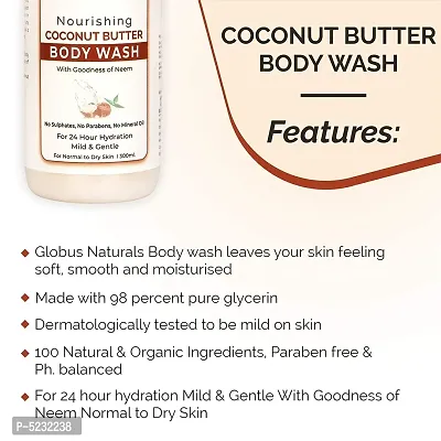 Globus Naturals Nourishing Coconut Butter Body Wash, 300 Ml-thumb4