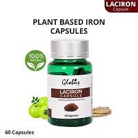 Globus Naturals Laciron Plant Based Iron Capsules (60 Cap)-thumb1