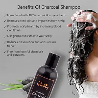 Globus Naturals Clarifying Charcoal Shampoo 250 Ml | Enriched With Amla, Almond| Reduces Damage Caused By Pollution | Deep Cleansing Formula | Certified Organic | Paraben Free | For Oily Hair  Scalp-thumb3