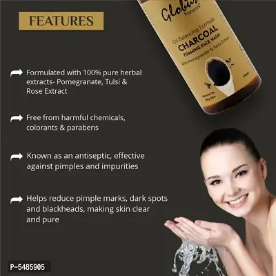 Globus Naturals Charcoal Peel Off Mask  Charcoal Foaming Face Wash-thumb2