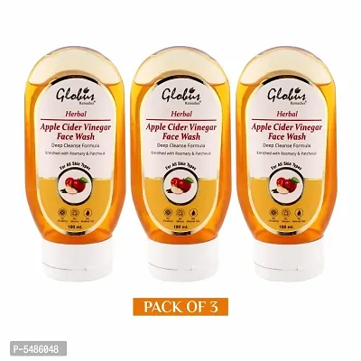 Globus Apple Cider Vinegar Face Wash  (100 ml) Pack Of 3