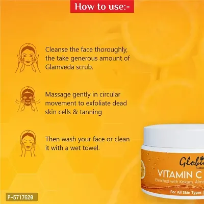 Globus Naturals Vitamin C Lightening Brightening Face Scrub 50 gm-thumb3