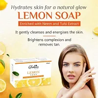 Globus Naturals Refreshing  Detoxifying Lemon  Charcoal Soap |Brightens Skin| Removes Tan | Removes Pollution Dirt  Impurities&nbsp;&nbsp;(2 x 100 g)-thumb1