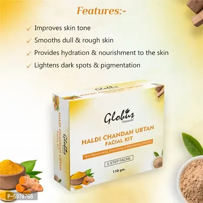 Globus Naturals Haldi Chandan Ubtan Brightening Lightening Facial Kit 110 g-thumb4