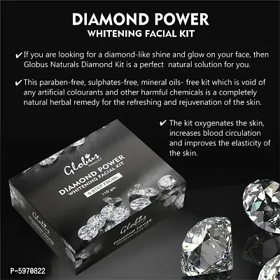 Globus Naturals Lightening Diamond Facial Kit For Skin Tightening and Ultra Glow 110 g-thumb0