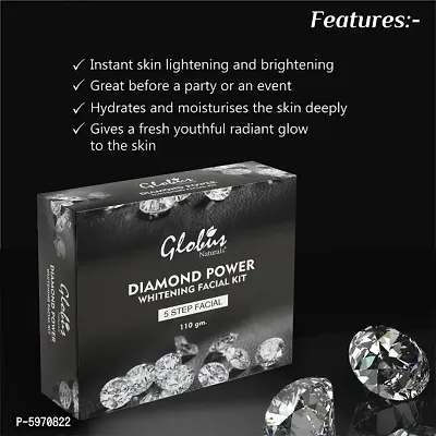 Globus Naturals Lightening Diamond Facial Kit For Skin Tightening and Ultra Glow 110 g-thumb4