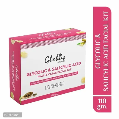 Globus Naturals Pimple Clear Glycolic Acid Facial Kit For Anti- Acne |Dark Spots |Beautiful  Glowing Skin 110 g-thumb2