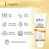 Globus Naturals Gold Radiance Anti Ageing  Brightening Face Wash Enriched with Saffron  Rose, Deep Cleansing, Anti Ageing, Brightening, Suitable For All Skin Types, 100 ml-thumb1