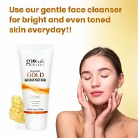 Globus Naturals Gold Radiance Anti Ageing  Brightening Face Wash Enriched with Saffron  Rose, Deep Cleansing, Anti Ageing, Brightening, Suitable For All Skin Types, 100 ml-thumb2