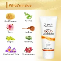 Globus Naturals Gold Radiance Anti Ageing  Brightening Face Wash Enriched with Saffron  Rose, Deep Cleansing, Anti Ageing, Brightening, Suitable For All Skin Types, 100 ml-thumb3