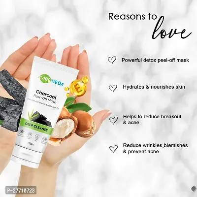 CareVeda Charcoal Peel Off Mask, 75gm-thumb2