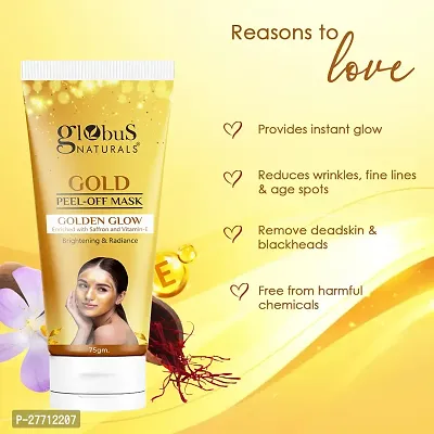 Globus Naturals Gold Peel Off Mask, 75 g-thumb5