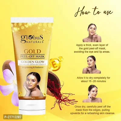 Globus Naturals Gold Peel Off Mask, 75 g-thumb3