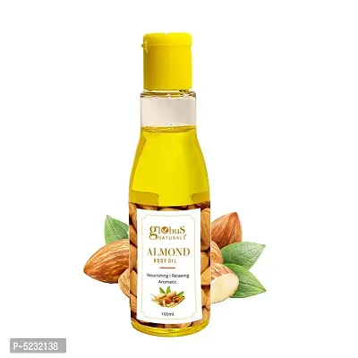 Globus Naturals Almond Body Massage Oil 100 Ml, Nourishing, Relaxing  Aromatic Oil, With Natural  Organic-Mustard Oil, Sunflower Oil, Wheat Germ Oil And Cow Ghee, Toxin Free, Vegan-thumb0