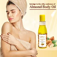 Globus Naturals Almond Body Massage Oil 100 Ml, Nourishing, Relaxing  Aromatic Oil, With Natural  Organic-Mustard Oil, Sunflower Oil, Wheat Germ Oil And Cow Ghee, Toxin Free, Vegan-thumb1