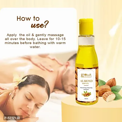 Globus Naturals Almond Body Massage Oil 100 Ml, Nourishing, Relaxing  Aromatic Oil, With Natural  Organic-Mustard Oil, Sunflower Oil, Wheat Germ Oil And Cow Ghee, Toxin Free, Vegan-thumb4