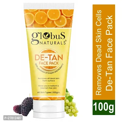 Globus Naturals De Tan Face Pack, Suitable For All Skin Types, 100gm-thumb0