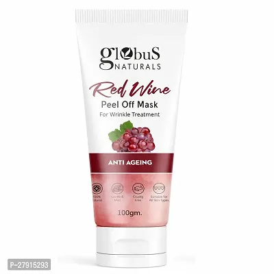 Globus Naturals Red Wine Peel of Mask for Wrinkle Treatment For Anti ageing  100gm