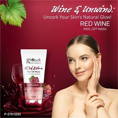 Globus Naturals Red Wine Peel of Mask for Wrinkle Treatment For Anti ageing  100gm-thumb2