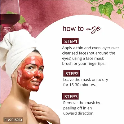 Globus Naturals Red Wine Peel of Mask for Wrinkle Treatment For Anti ageing  100gm-thumb4