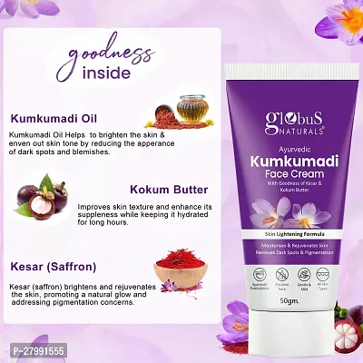 Globus Naturals Ayurvedic Kumkumadi Skin Lightening Face Cream, 50g-thumb4