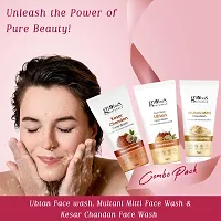 Naturals Face Wash Combo - Set of 3, Ubtan, Multani Mitti , Kesar Chandan Face Wash -  225 gm each-thumb1