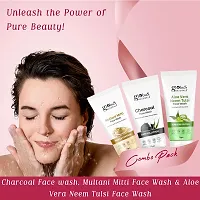 Naturals Face Wash Combo - Set of 3, Charcoal, Multani Mitti   Aloe Vera Neem Tulsi Face Wash -  225 gm-thumb3