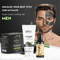 Globus Naturals Charcoal Face Wash, Charcoal Men Facial Kit  Beard Oil Set of 3, For Men, 165 gm-thumb3