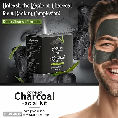 Globus Naturals Charcoal Face Wash, Charcoal Men Facial Kit  Beard Oil Set of 3, For Men, 165 gm-thumb5