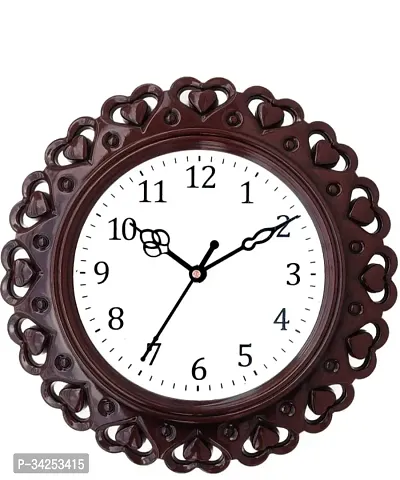 Designer Brown Plastic Analog Wall Clock-thumb0