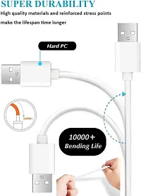 Fast Charging  Data Cable for Samsung Galaxy S7 Active Galaxy J7 Galaxy J3 Pro Galaxy C7 Galaxy C5 Galaxy A9 Pro Micro USB Data Cable| Quick Fast Charging Cable| Transfer Android V8 Cable- 2.4A White-thumb2