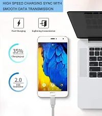 Nirsha Nylon Braided Unbreakable 5V/3A Fast Charging Data and Sync Cable Extra Tough Quick Charge for Realme 5/ Realme 3 Pro/Realme 3/ Realme C2/ Realme 2, All Android  Smart Phone 1Meter (Silver)-thumb2