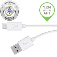 Fast Charging  Data Cable for Samsung Galaxy S7/ Galaxy S7 Edge/Galaxy J1 Nxt/Galaxy Tab E 8.0/ Galaxy J1 Micro USB Data Cable/Quick Fast Charging Cable/Transfer Android V8 Cable (2.4 Amp White)-thumb1