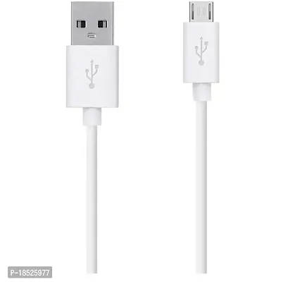 Nirsha Fast charging and Sync Quick data Transfer Cable for Power Bank, Bluetooth, and Tablet PC Laptop Android Smartphone (2.4A, White)-thumb0